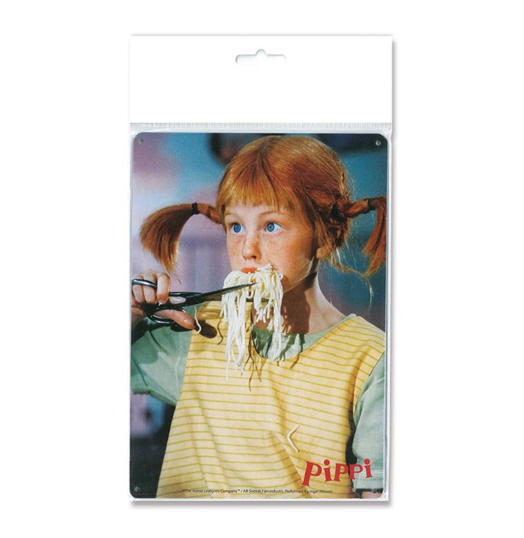 Logoshirt Pippi Langstrumpf - Spaghetti - Blechschild A5
