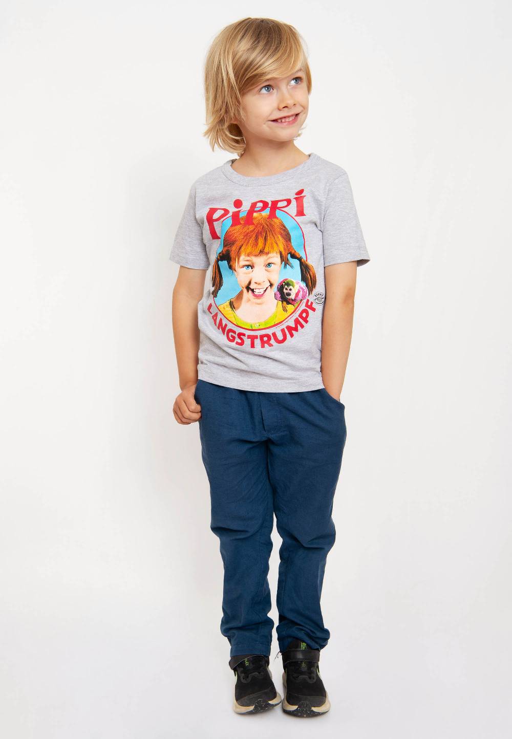 Logoshirt Pippi - Portrait - Pippi Langstrumpf - Bio - T-Shirt Print - Kinder
