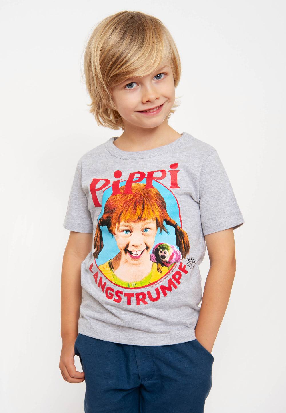 Logoshirt Pippi - Portrait - Pippi Langstrumpf - Bio - T-Shirt Print - Kinder