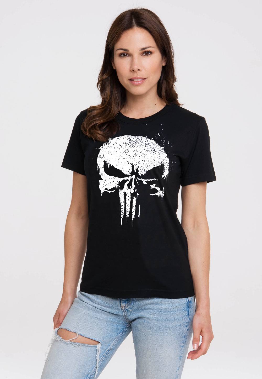Logoshirt Punisher - TV Skull - Marvel Comics - T-Shirt Print - Damen