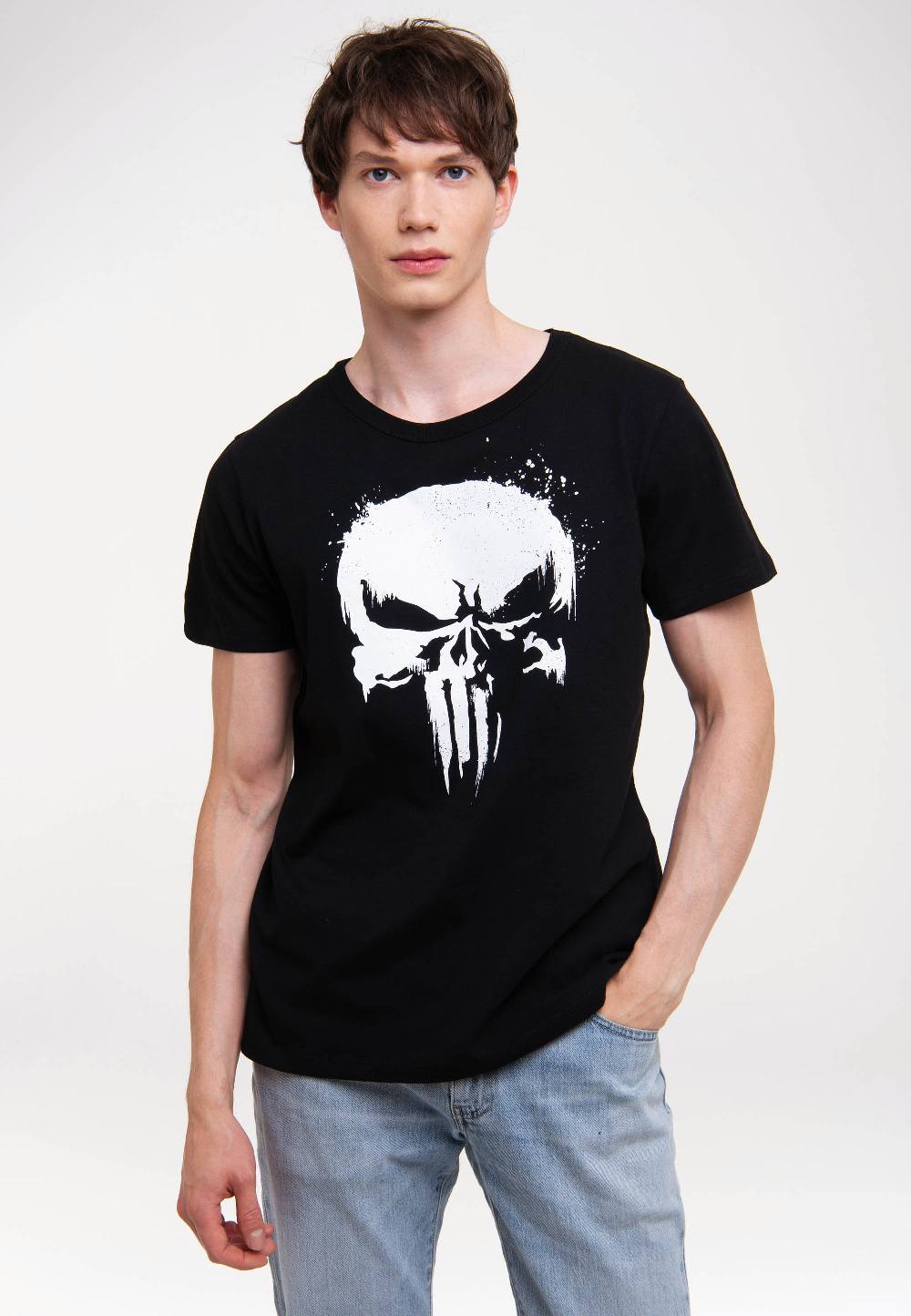 Logoshirt Punisher - TV Skull - Marvel Comics - T-Shirt Print - Herren