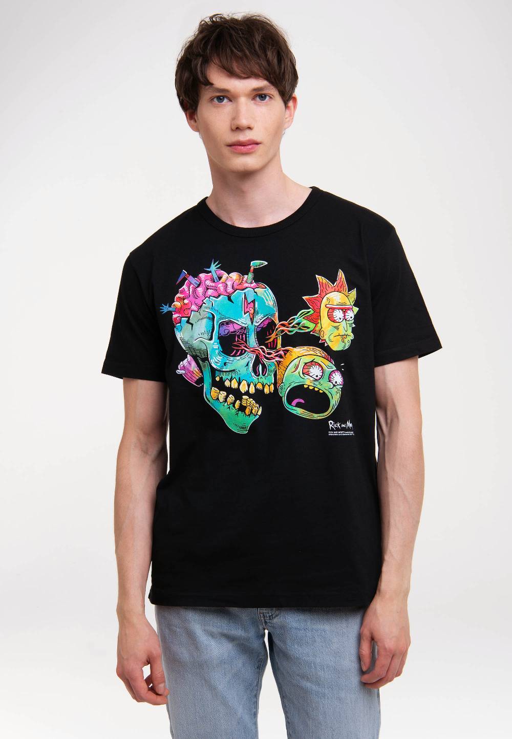 Logoshirt Rick & Morty - Eyeball Skull - T-Shirt Print - Herren