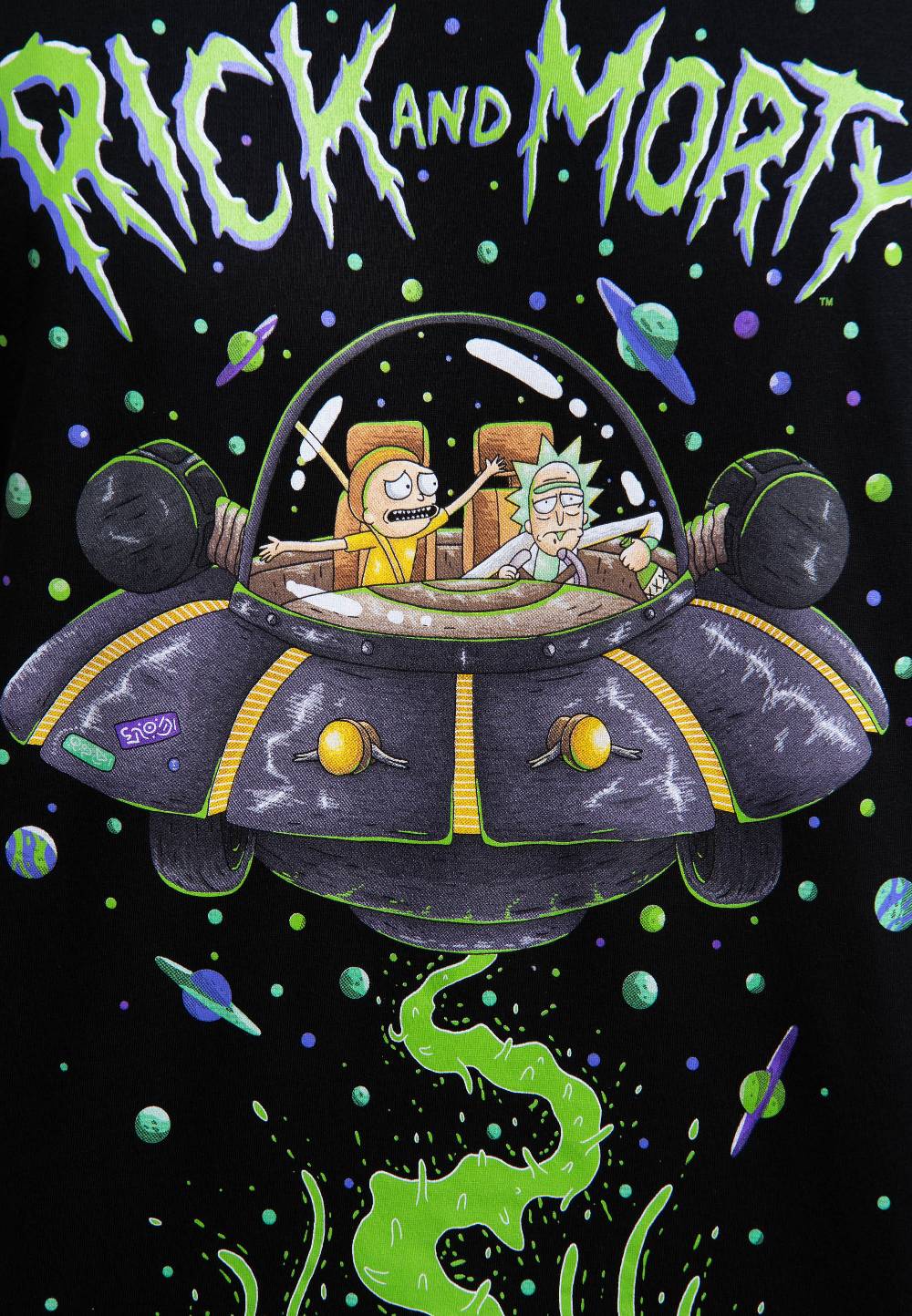 Logoshirt Rick & Morty - Raumschiff - T-Shirt Print - Herren