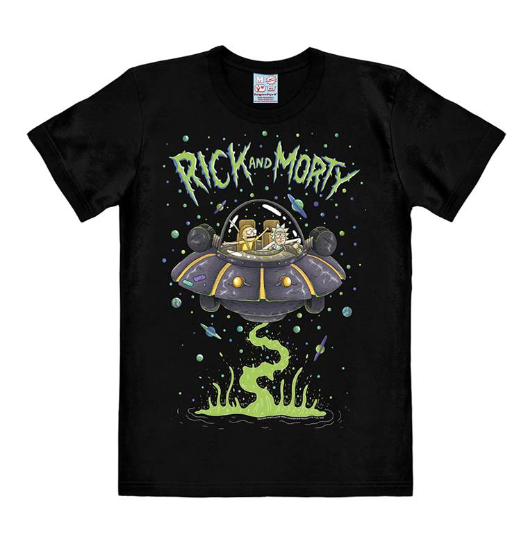 Logoshirt Rick & Morty - Raumschiff - T-Shirt Print - Herren