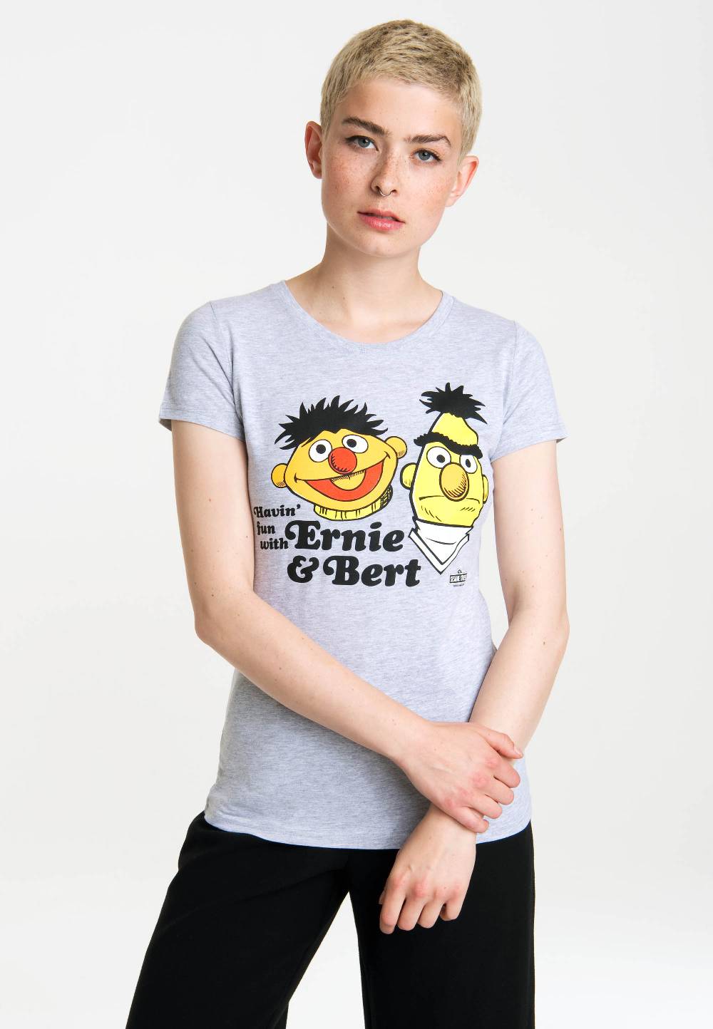 Logoshirt Sesamstrasse - Ernie & Bert - Havin' Fun - T-Shirt Print - Damen