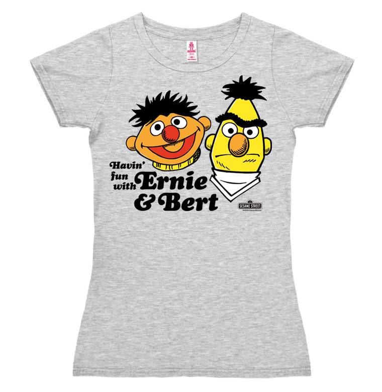 Logoshirt Sesamstrasse - Ernie & Bert - Havin' Fun - T-Shirt Print - Damen
