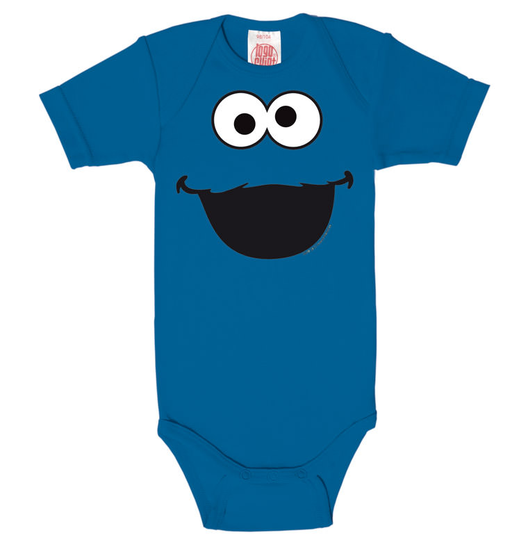 Logoshirt Sesamstrasse - Krümelmonster - Gesicht - Baby Body - Kurzarm