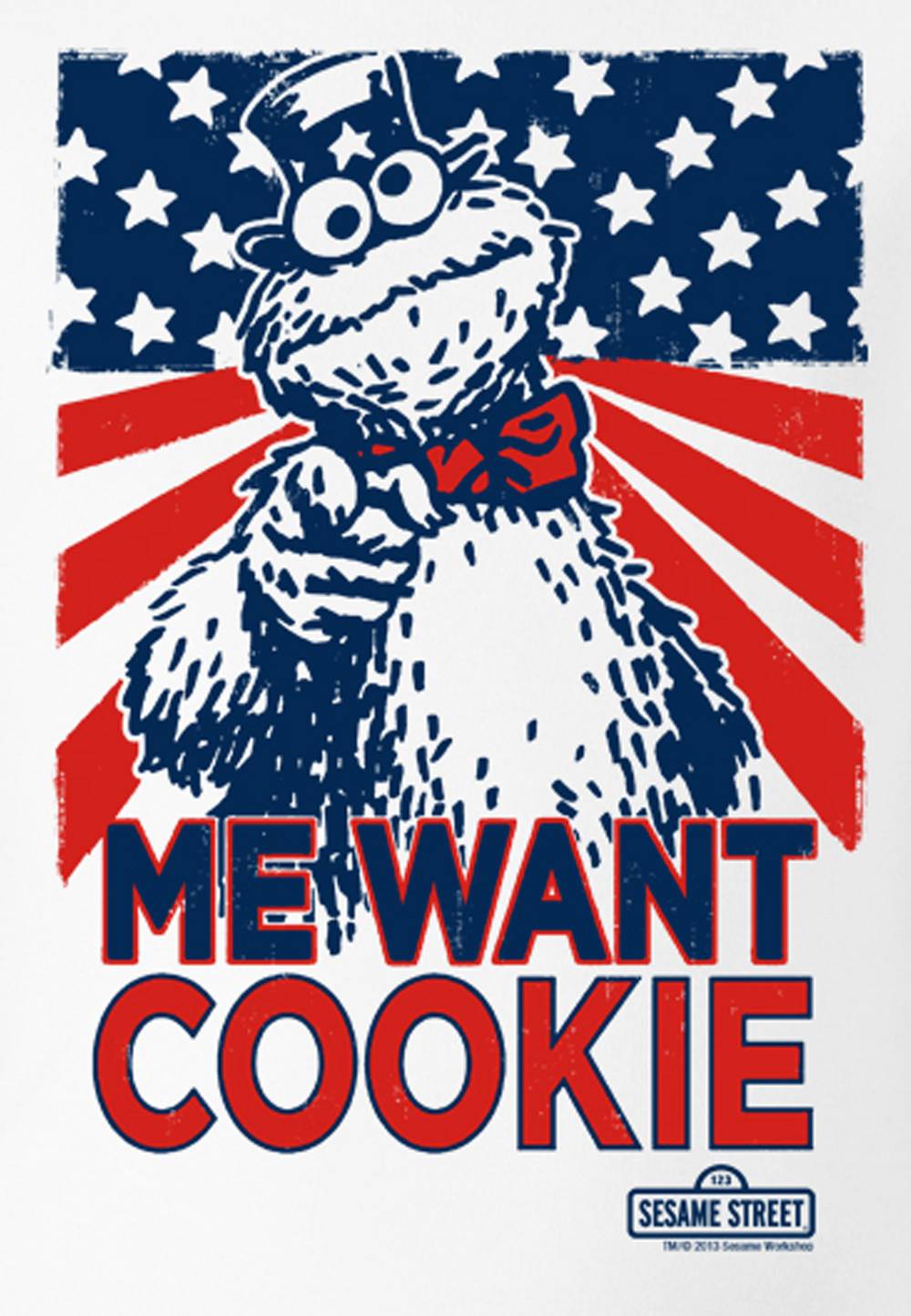 Logoshirt Sesamstrasse - Krümelmonster - Me Want Cookie - T-Shirt Print - Kinder