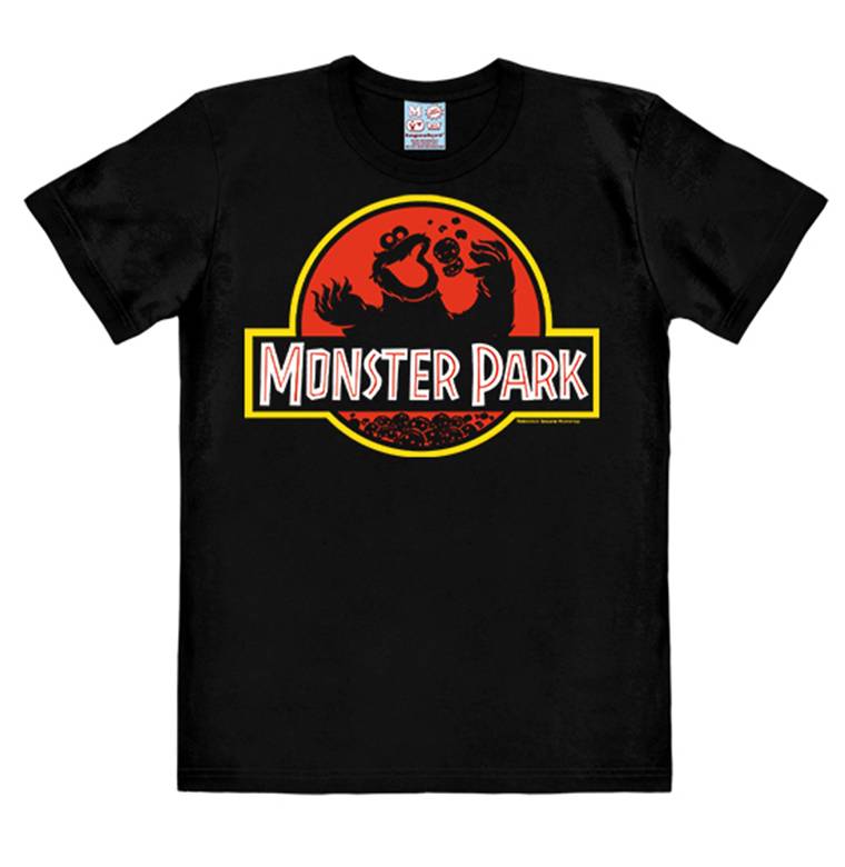 Logoshirt Sesamstrasse - Krümelmonster - Monster Park - T-Shirt Print - Herren
