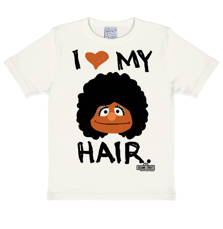 Logoshirt Sesamstrasse - Segi - I Love My Hair - T-Shirt Print - Kinder