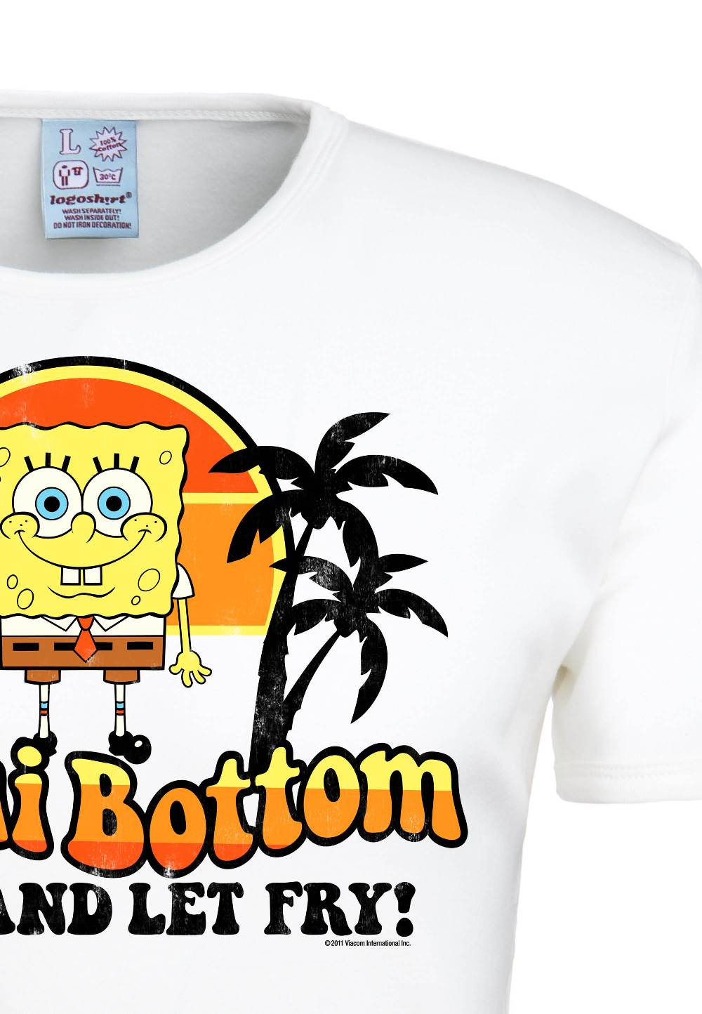 Logoshirt Spongebob - Bikini Bottom - Live And Let Fry - T-Shirt Print - Herren