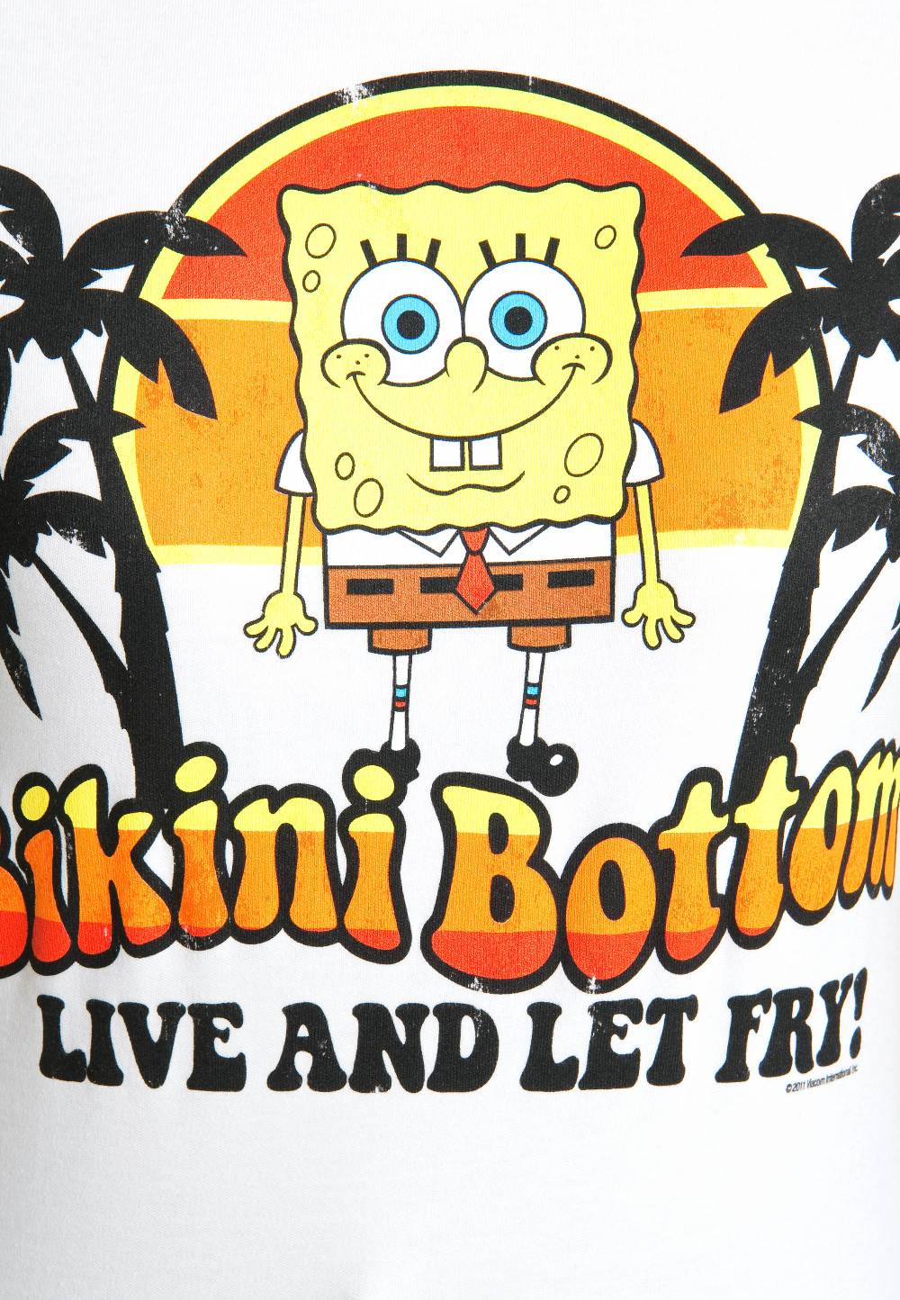Logoshirt Spongebob - Bikini Bottom - Live And Let Fry - T-Shirt Print - Damen