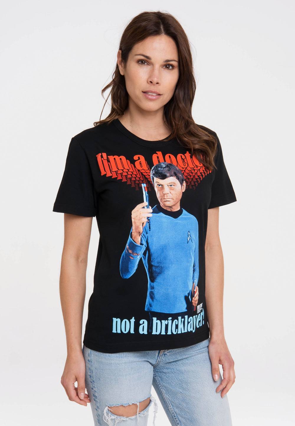 Logoshirt Star Trek - Dr. McCoy - I'm A Doctor Not A Bricklayer - T-Shirt Print - Damen