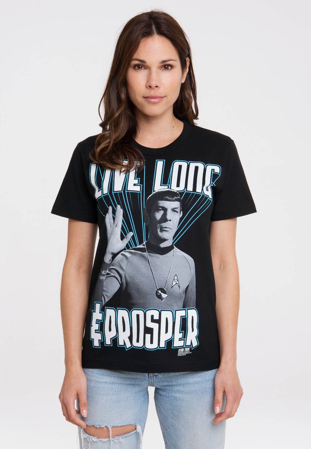 Logoshirt Star Trek - Spock - Live Long And Prosper - T-Shirt Print - Damen
