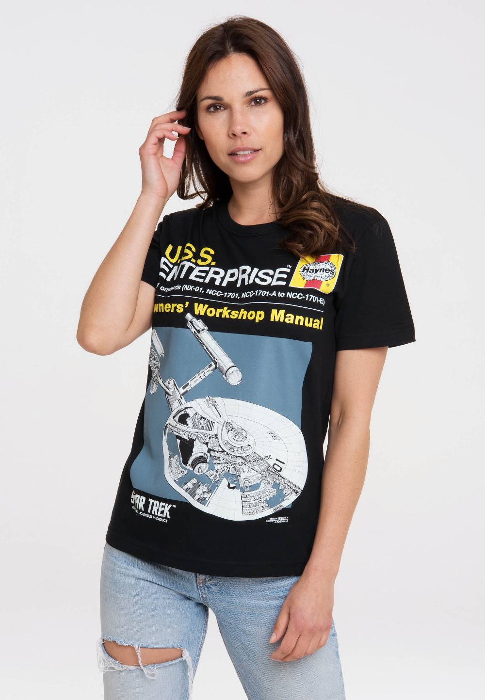 Logoshirt Star Trek - USS Enterprise - Haynes Workshop Manual - T-Shirt Print - Damen