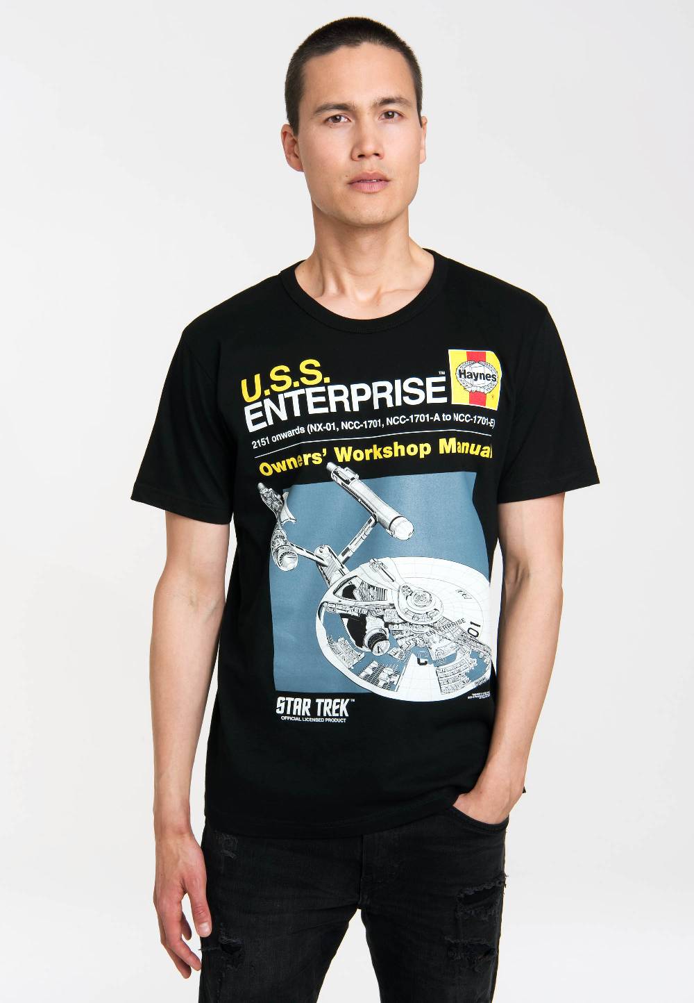 Logoshirt Star Trek - USS Enterprise - Haynes Workshop Manual - T-Shirt Print - Herren