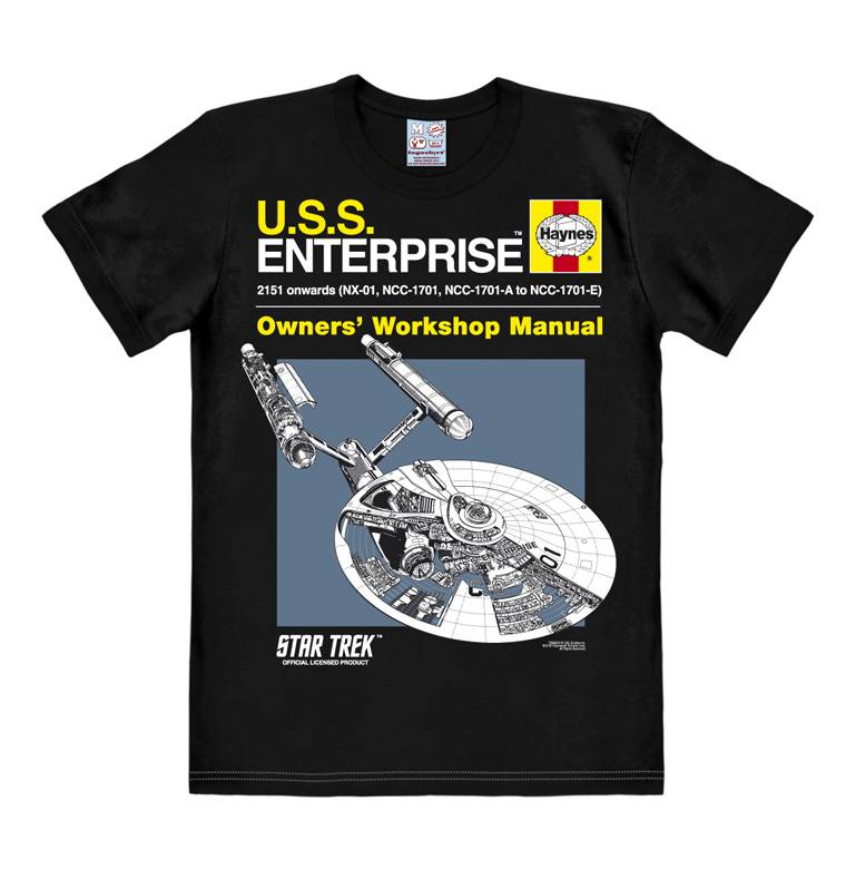 Logoshirt Star Trek - USS Enterprise - Haynes Workshop Manual - T-Shirt Print - Herren