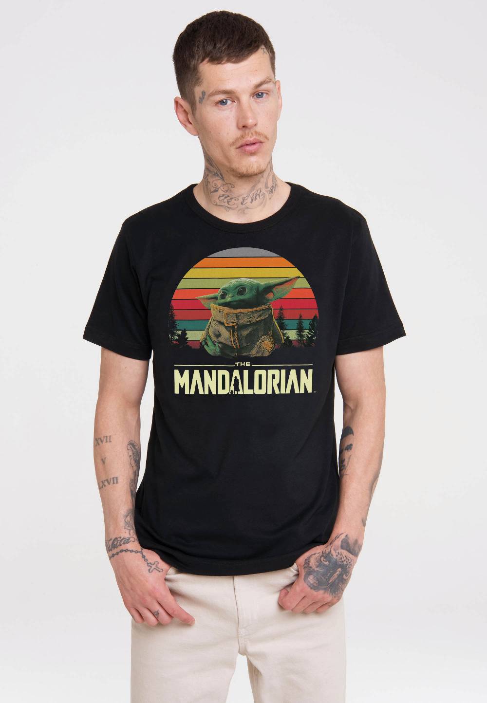 Logoshirt Star Wars - The Mandalorian - Baby Yoda - T-Shirt Print - Herren