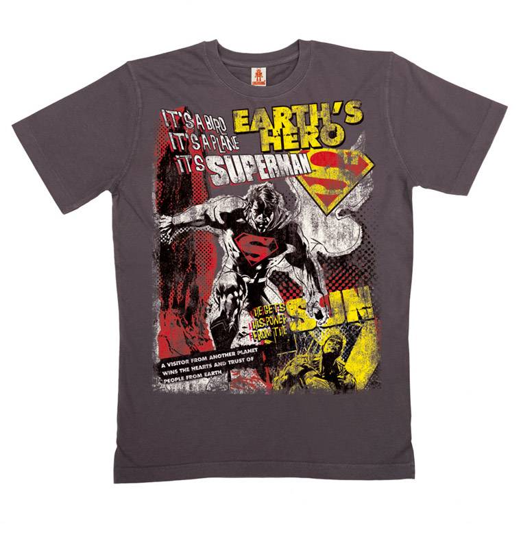 Logoshirt Superman - Earth's Hero - DC Comics - Organic T-Shirt - Print - Damen