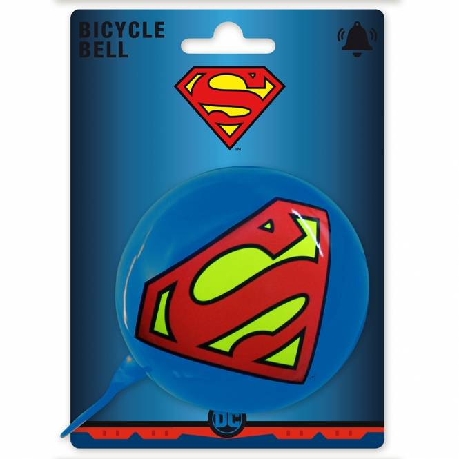Logoshirt Superman - Logo - DC Comics - Fahrradklingel Retro - groß - Ø 80 mm - blau