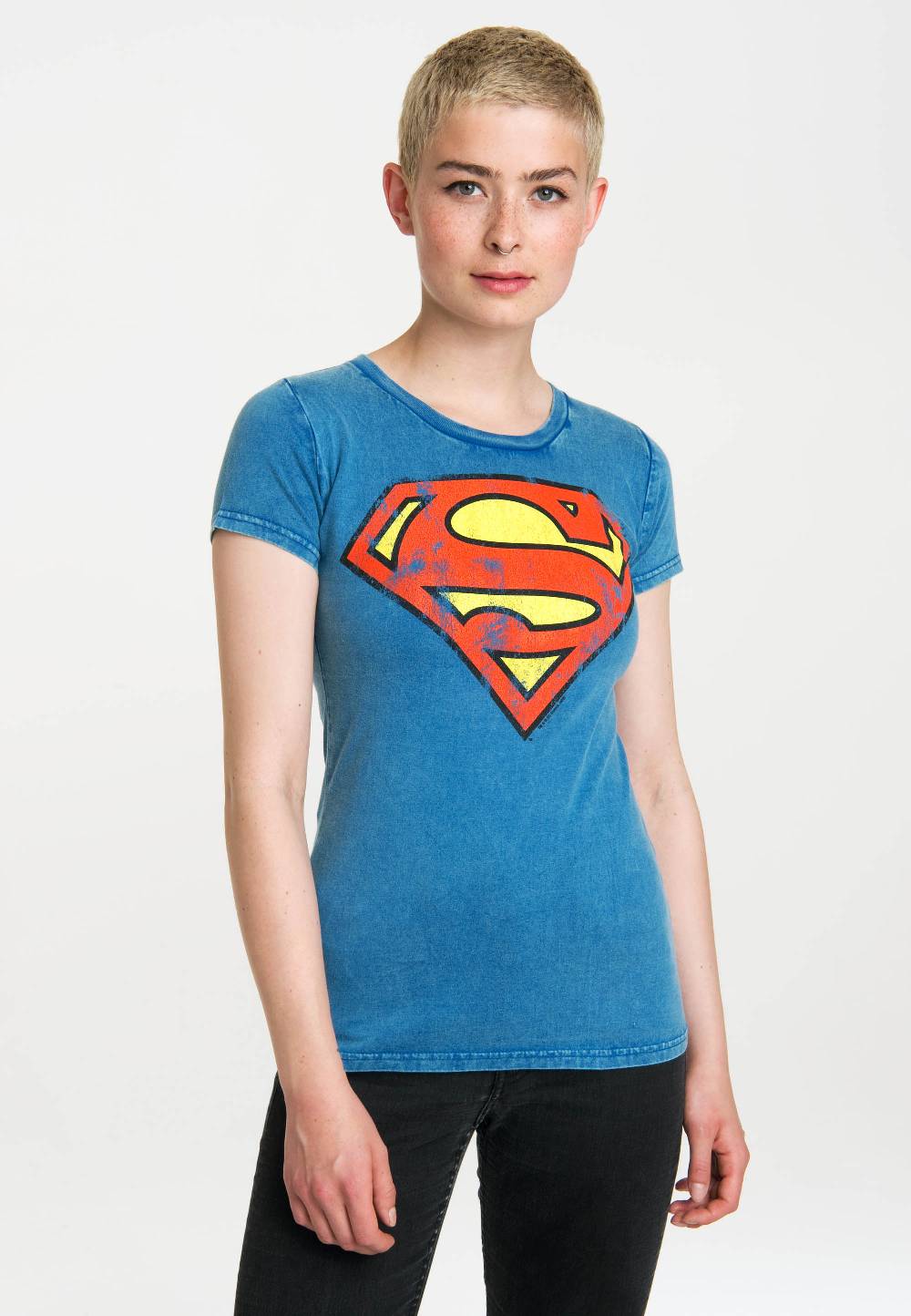 Logoshirt Superman - Logo - DC Comics - Vintage T-Shirt Print - Damen