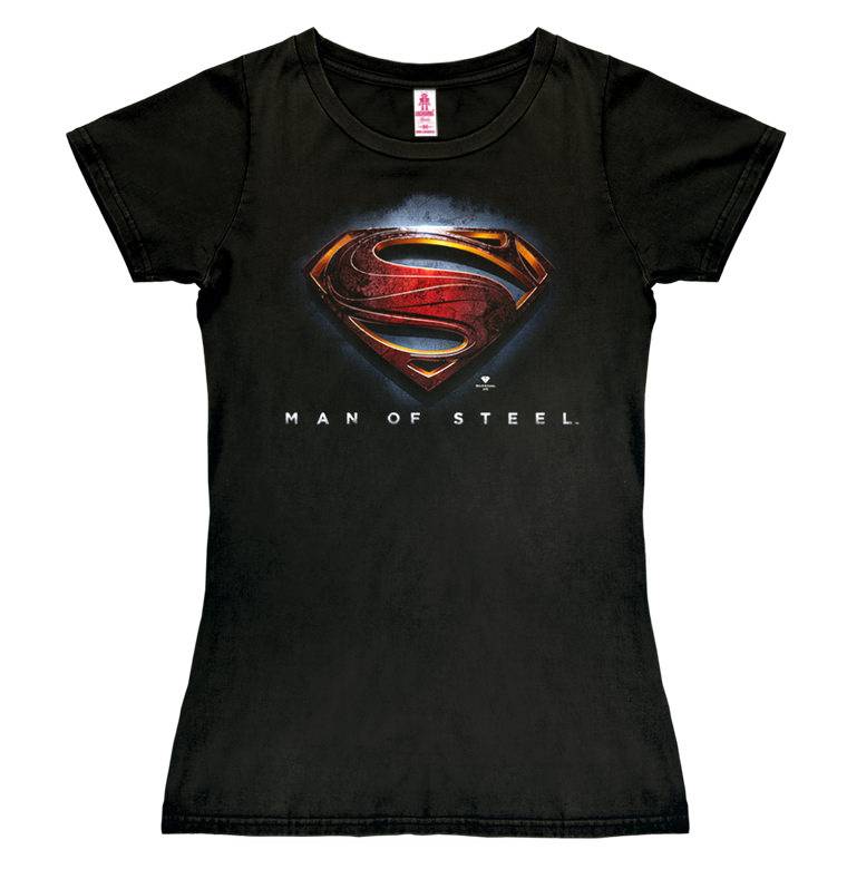 Logoshirt Superman - Man Of Steel - DC Comics - T-Shirt Print - Damen