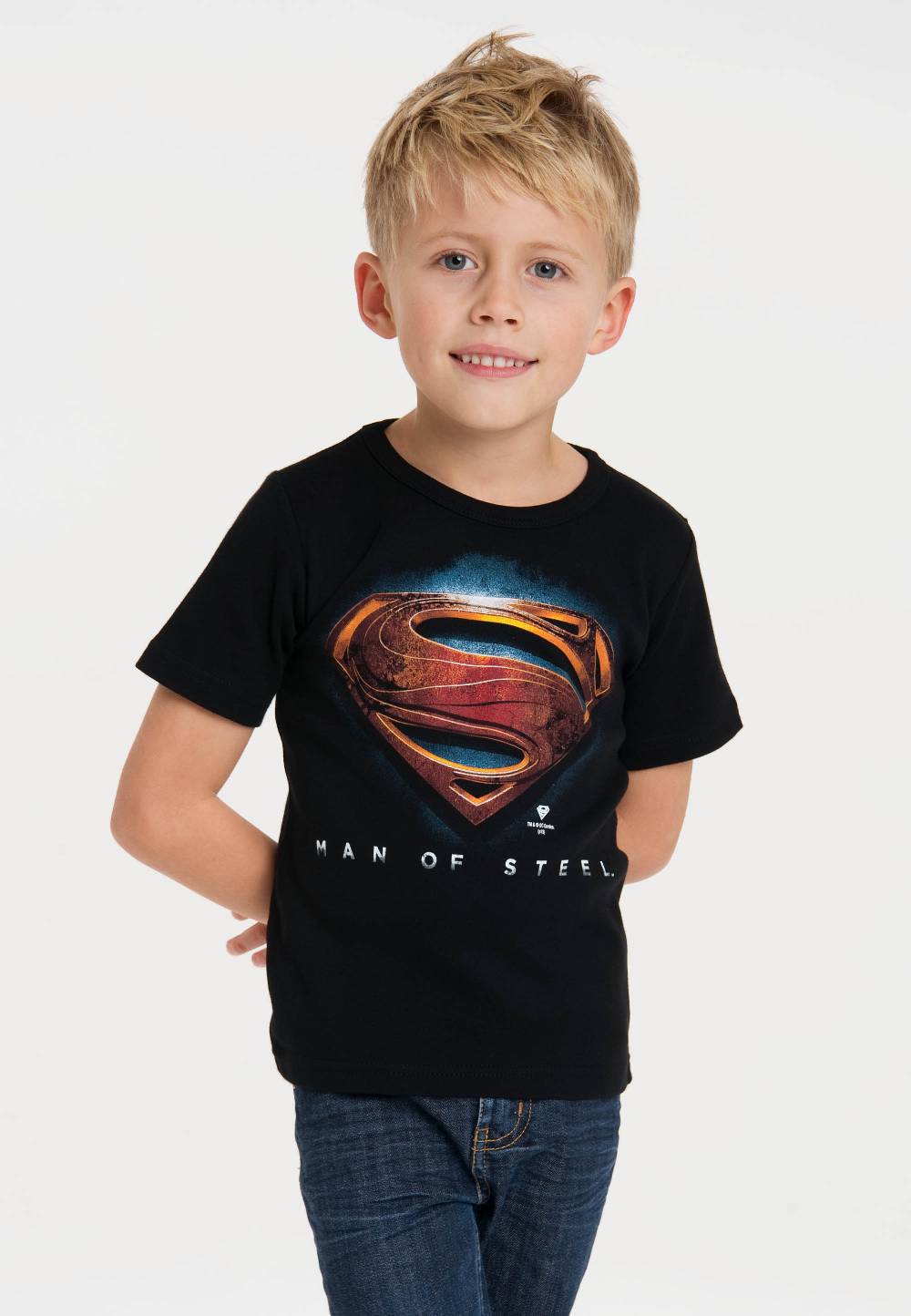 Logoshirt Superman - Man Of Steel - DC Comics - T-Shirt Print - Kinder