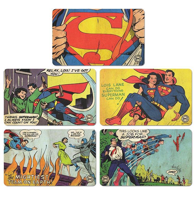 Logoshirt Superman - Retter in der Not - 5er Set - Frühstücksbrettchen