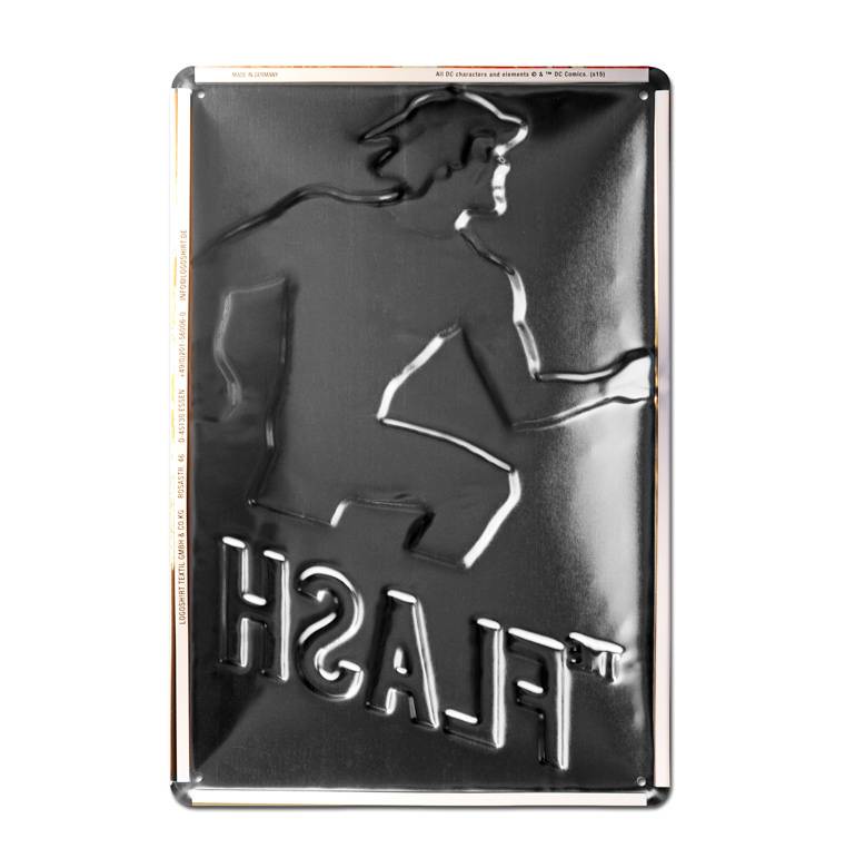 Logoshirt The Flash - DC Comics - Blechschild - Aus Robustem Stahblech - Gewölbt Mit Prägung - 20 X 30 Cm