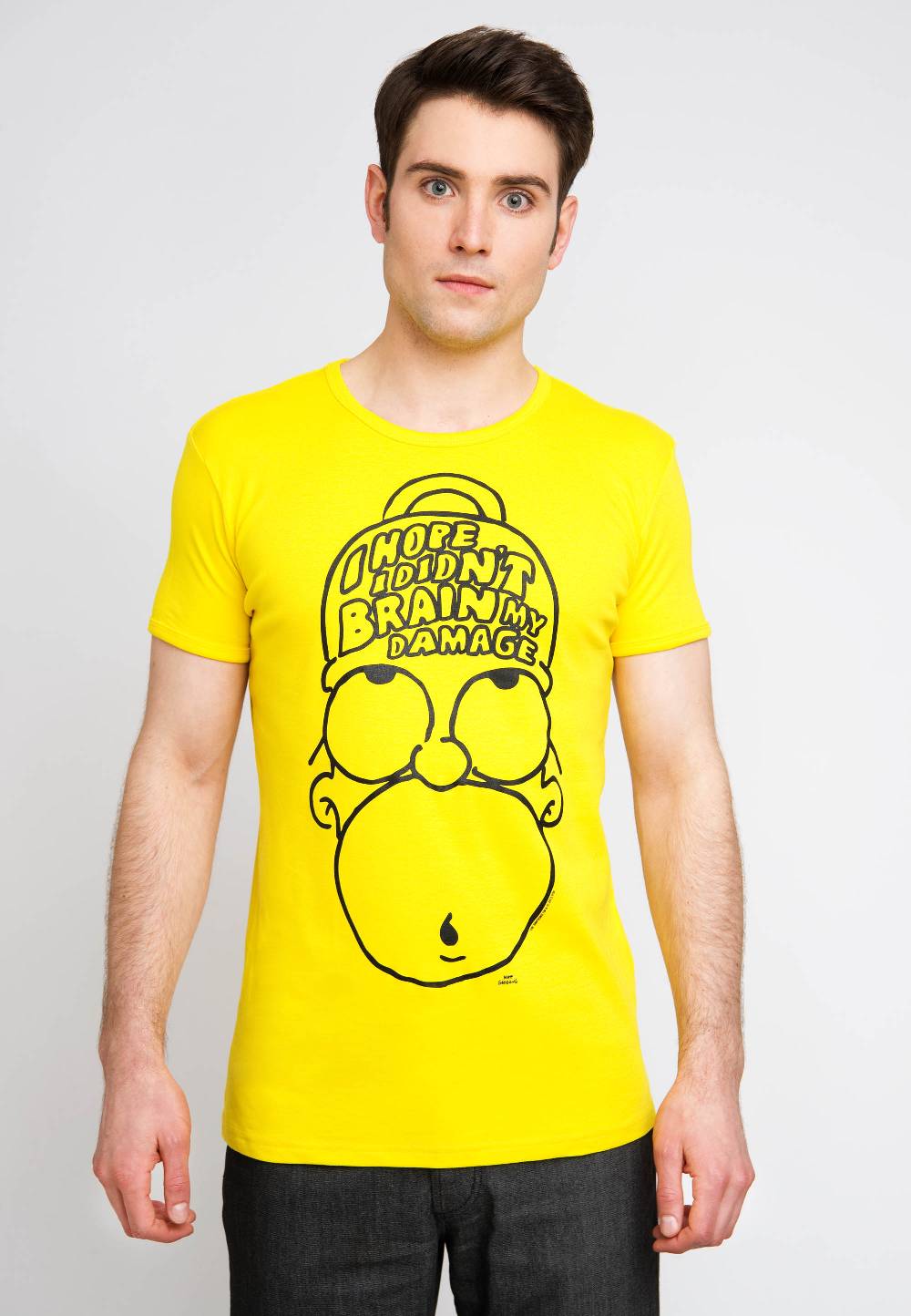 Logoshirt The Simpsons - Homer Simpson - Brain My Damage - T-Shirt Print - Herren