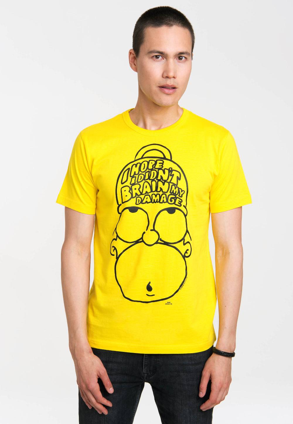 Logoshirt The Simpsons - Homer Simpson - Brain My Damage - T-Shirt Print - Herren
