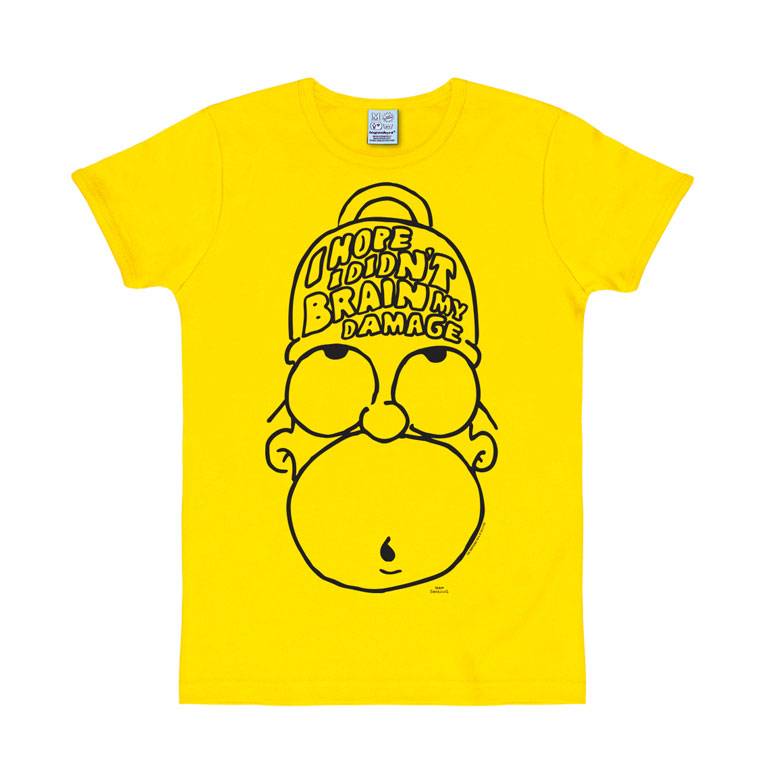 Logoshirt The Simpsons - Homer Simpson - Brain My Damage - T-Shirt Print - Herren