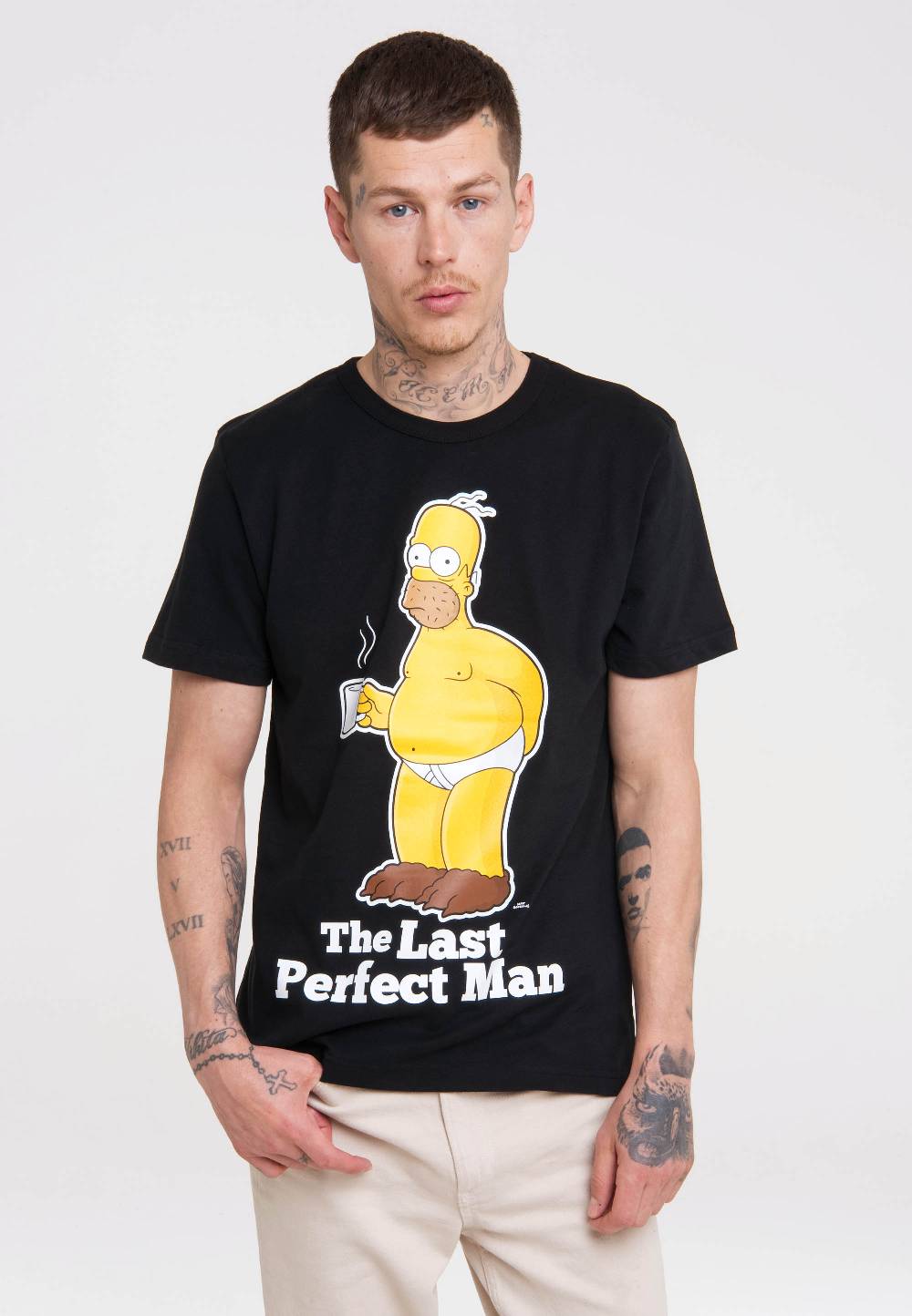 Logoshirt The Simpsons - Homer Simpson - Last Perfect Man - T-Shirt Print - Herren