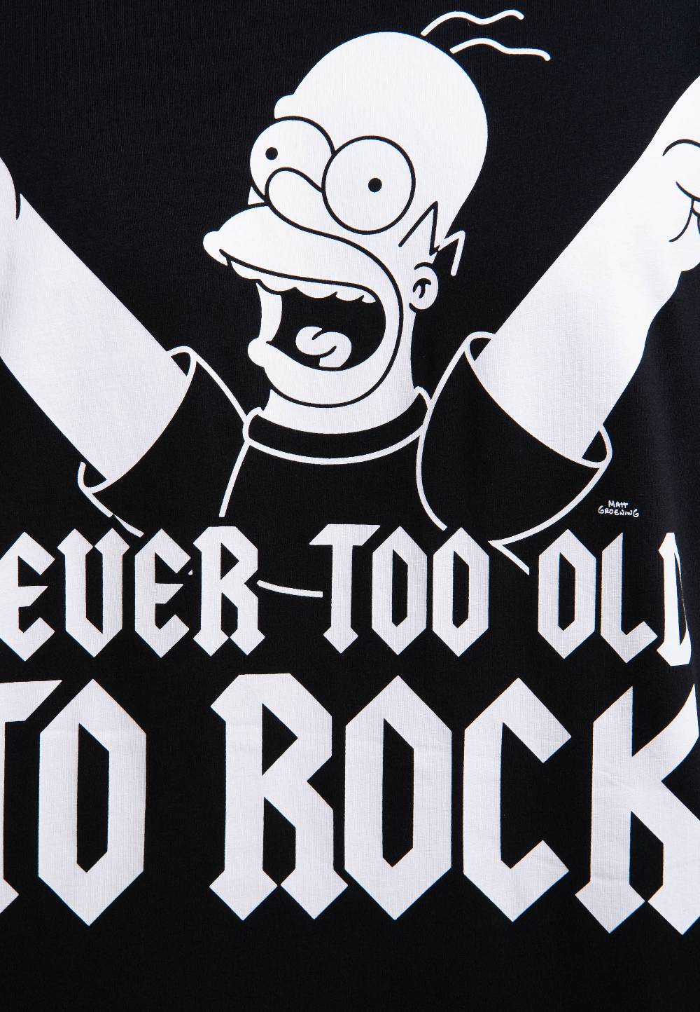 Logoshirt The Simpsons - Homer Simpson - Never Too Old To Rock - T-Shirt Print - Herren