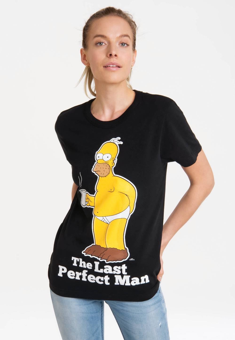 Logoshirt The Simpsons - Homer Simspon - Last Perfect Man - T-Shirt Print - Damen