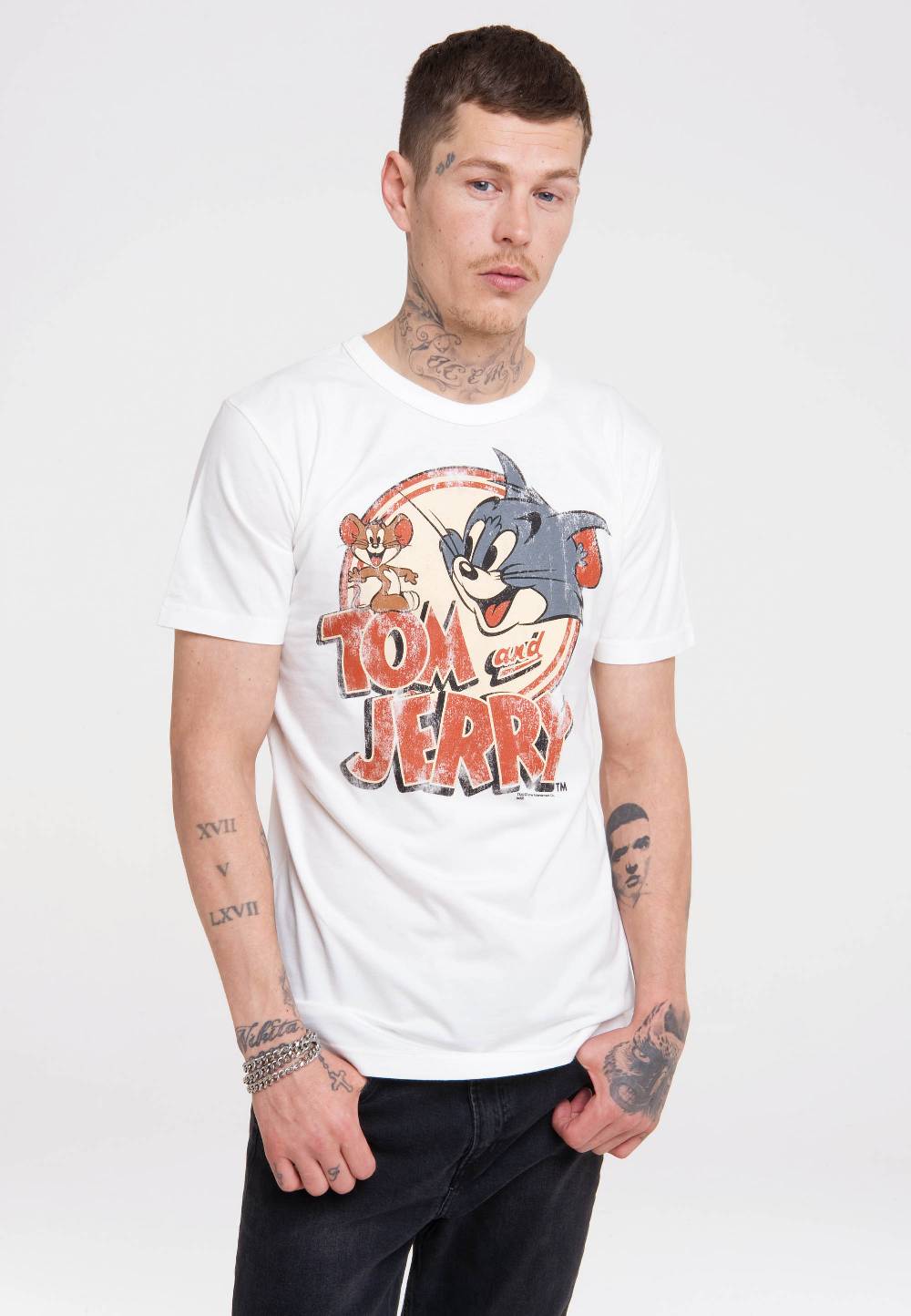 Logoshirt Tom & Jerry Logo - T-Shirt Vintage - Print - Herren