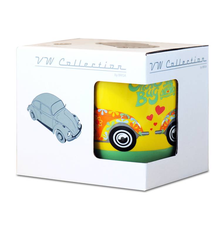 Logoshirt VW - Käfer - Blumen - Love That Bug - Kaffeetasse