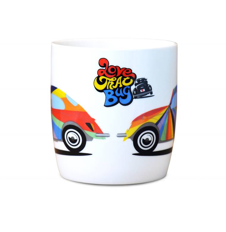 Logoshirt VW - Käfer - Streifen - Love That Bug - Kaffeebecher