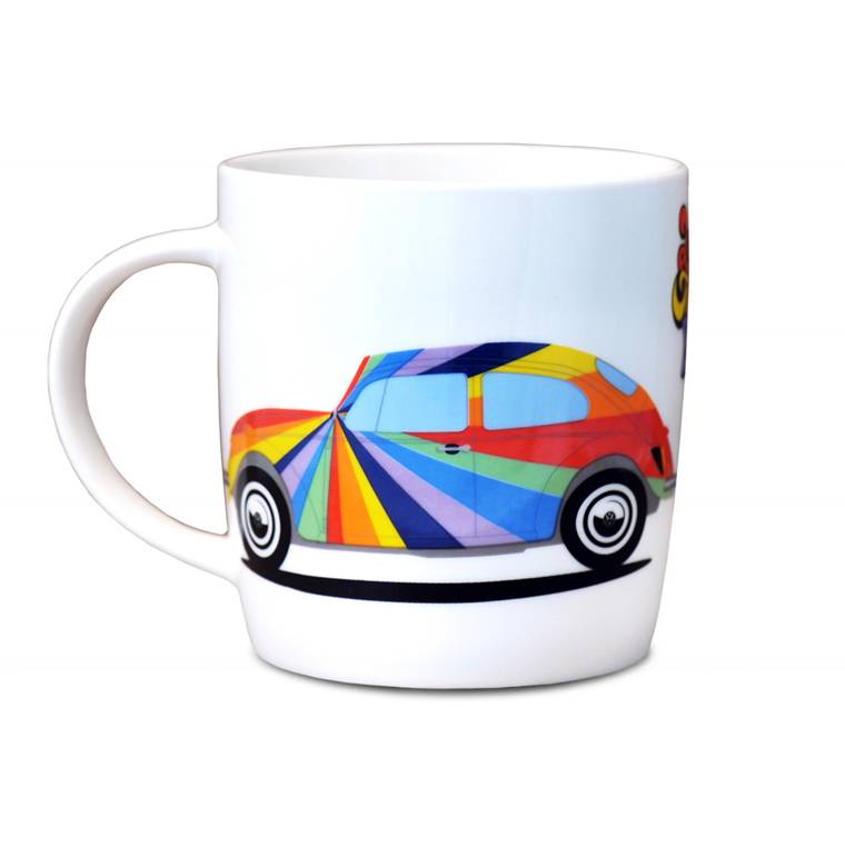 Logoshirt VW - Käfer - Streifen - Love That Bug - Kaffeebecher