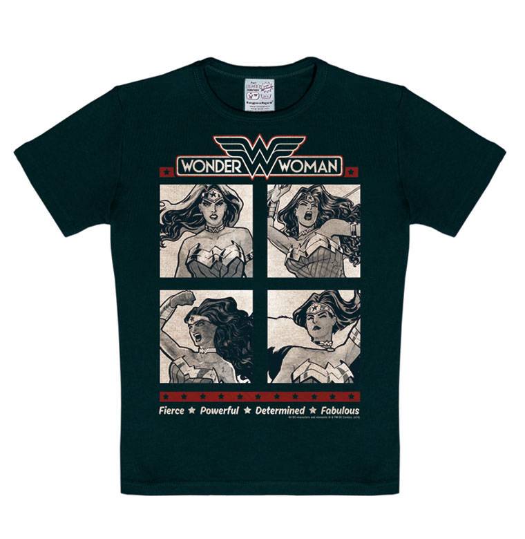 Logoshirt Wonder Woman - Fierce, Powerful, Determined, Fabulous - DC Comics - T-Shirt Print - Kinder