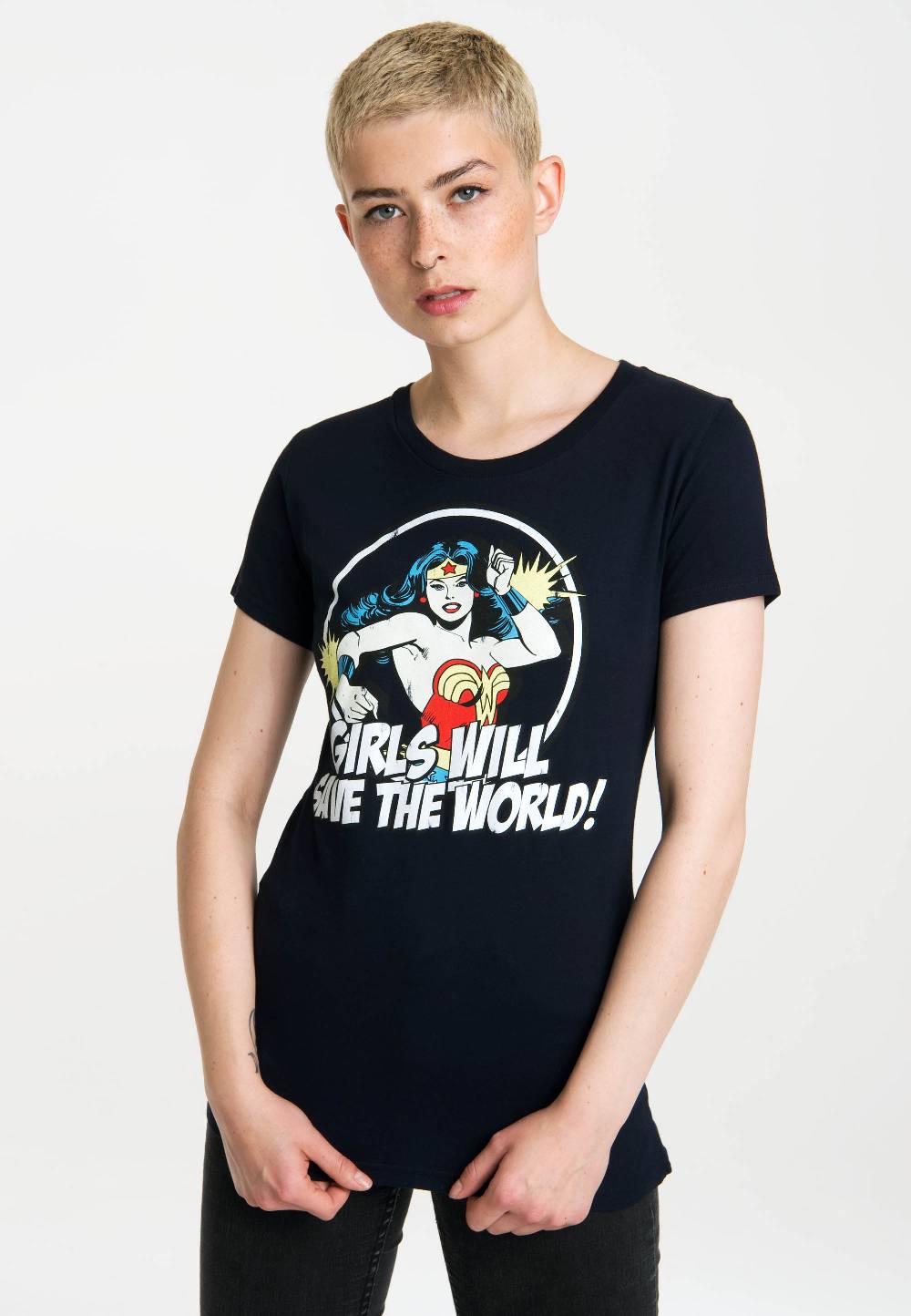 Logoshirt Wonder Woman - Girls Will Save The World - DC Comics - T-Shirt Print - Damen