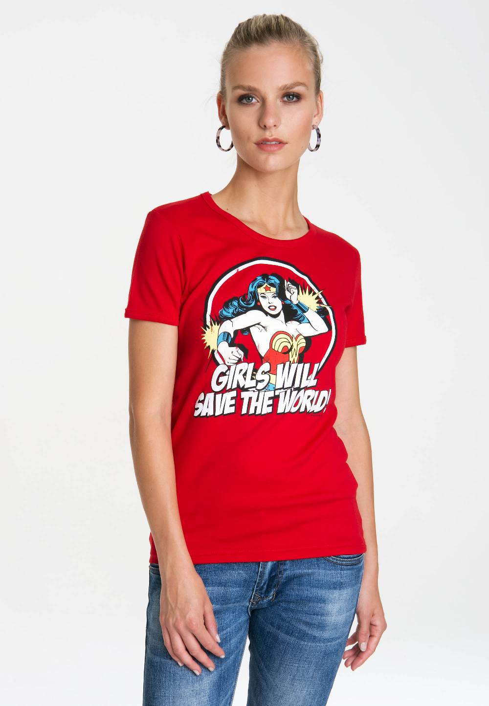 Logoshirt Wonder Woman - Girls Will Save The World - DC Comics - T-Shirt Print - Damen