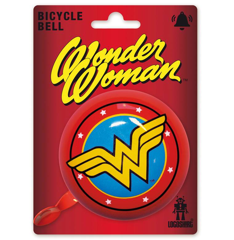 Logoshirt Wonder Woman - Logo - DC Comics - Fahrradklingel Retro - groß - Ø 80 mm - rot