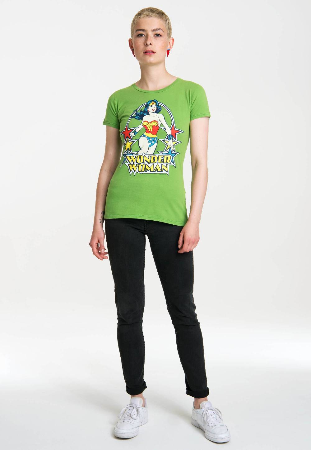 Logoshirt Wonder Woman - Sterne - DC Comics - Vintage - T-Shirt Print - Damen