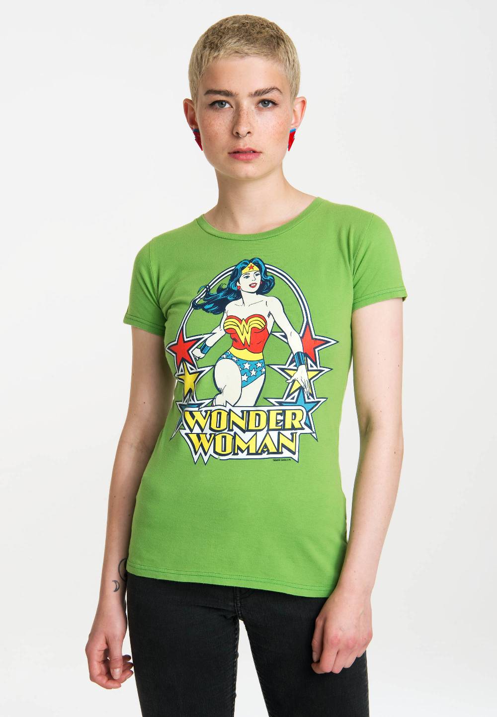 Logoshirt Wonder Woman - Sterne - DC Comics - Vintage - T-Shirt Print - Damen