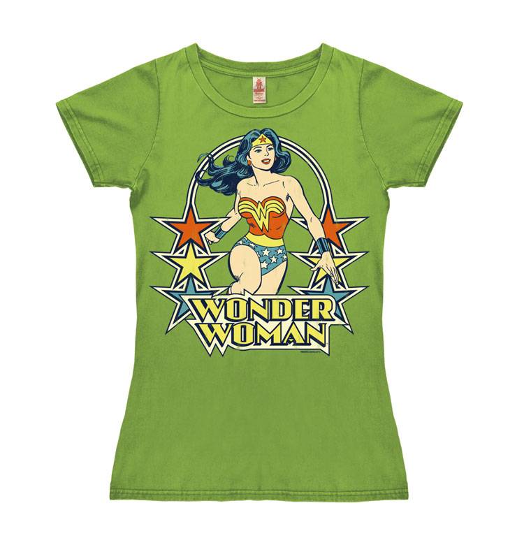 Logoshirt Wonder Woman - Sterne - DC Comics - Vintage - T-Shirt Print - Damen