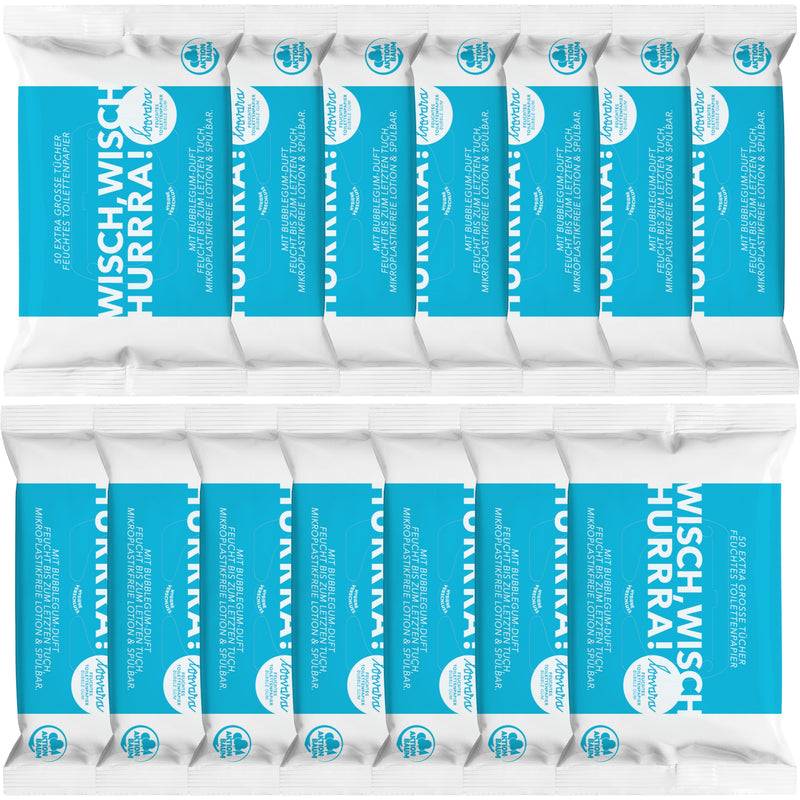 Loovara BIG BOX - FEUCHTES TOILETTENPAPIER - BUBBLE GUM / PEACH / PARFÜMFREI