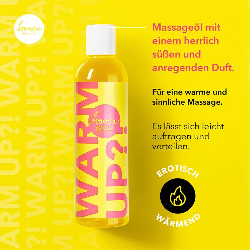 Loovara WARM UP?! WÄRMENDES MASSAGEÖL (250ml / 1000ml)