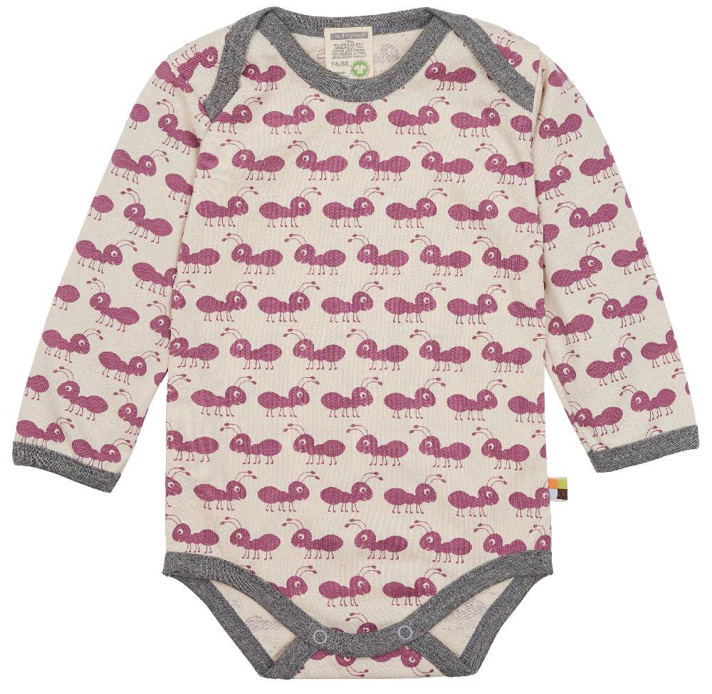 Loud Proud Body Langarm mit Druck Ameisen