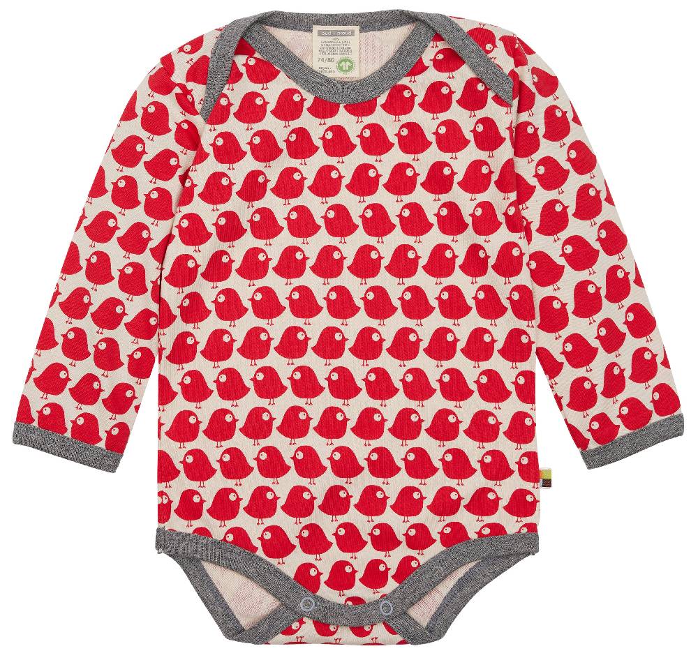 Loud Proud Body Langarm mit Druck Vögel